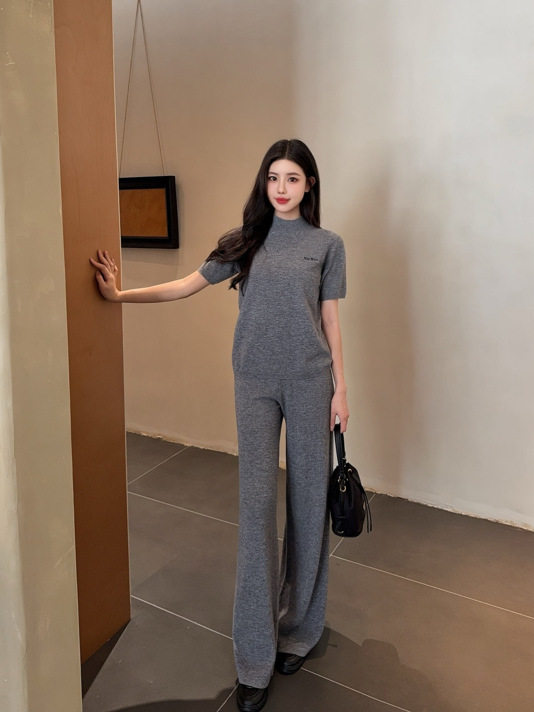 Miu 25fw knitted suit