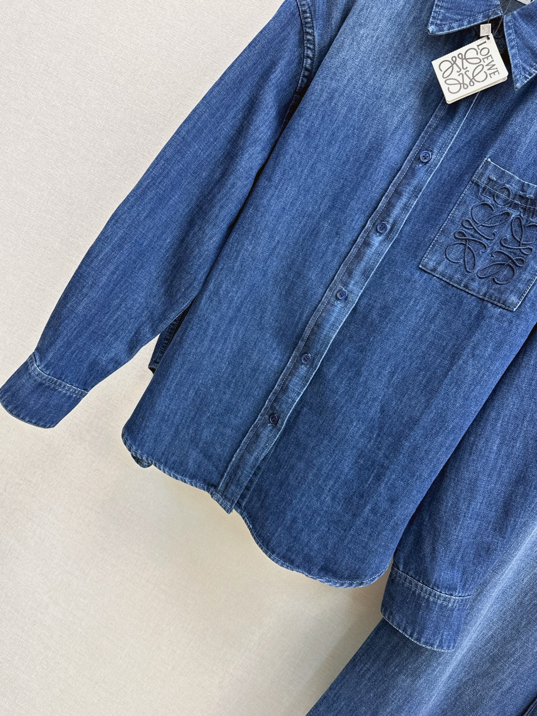 Loe 25fw denim suit