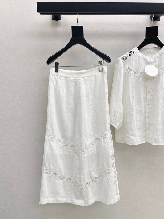 Chl 25fw linen skirt