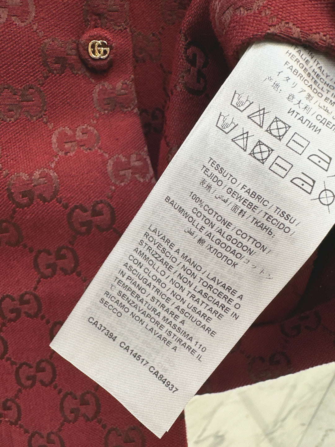 Guc 25fw jacquard shirt