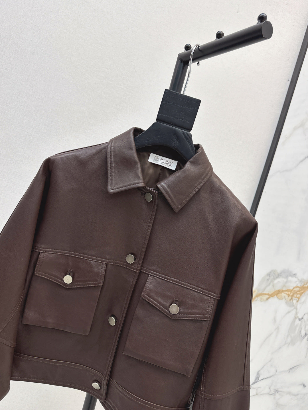 Brune 25fw leather jacket