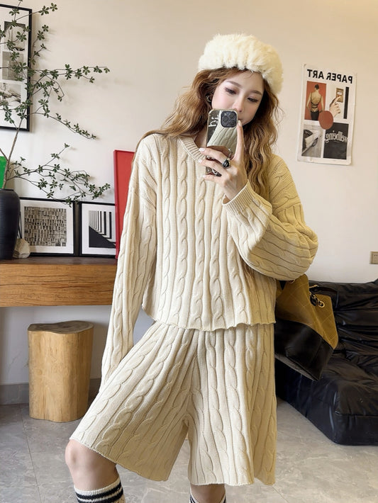 Max 25fw knit sweater short set