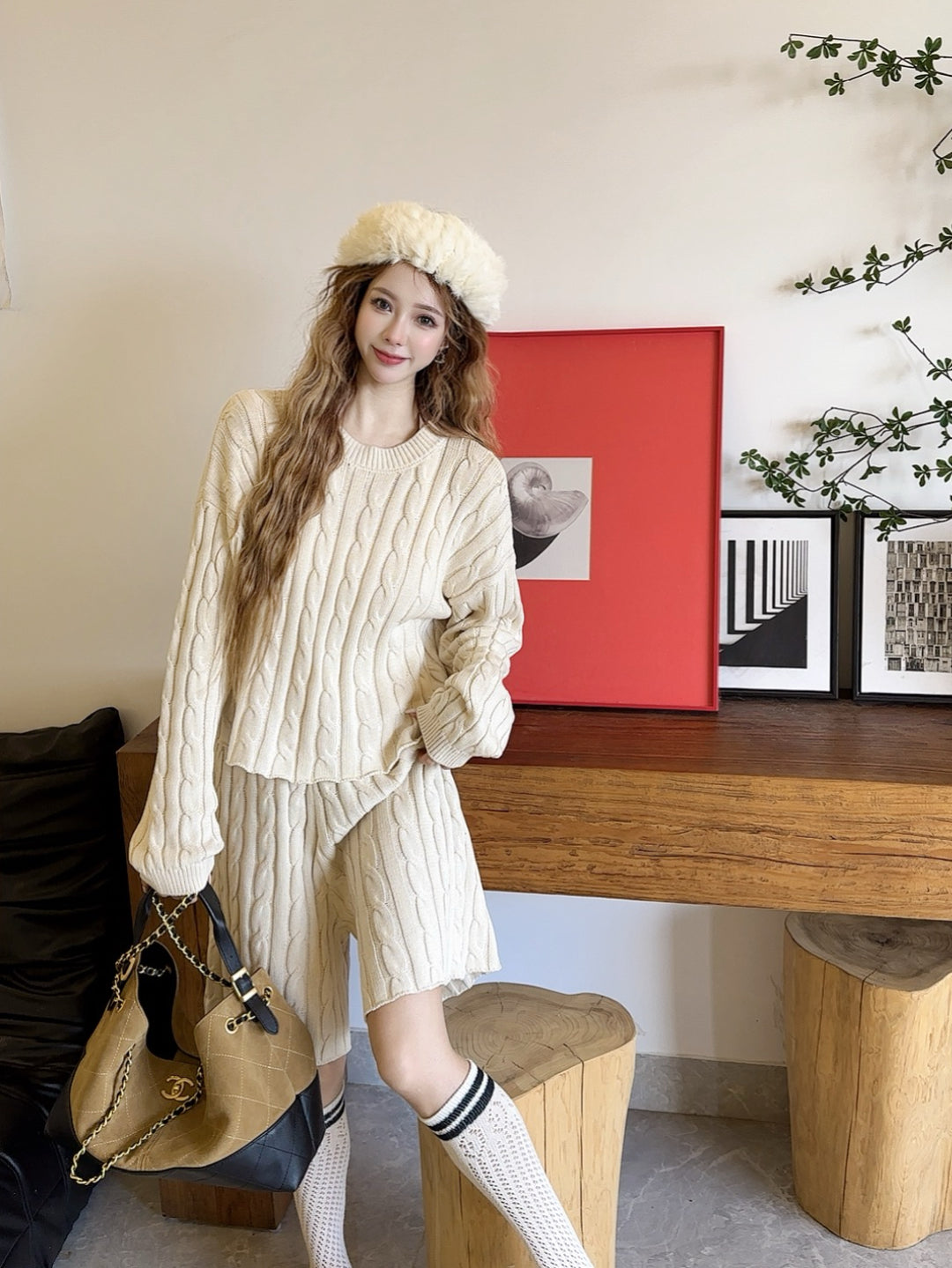 Max 25fw knitted suit