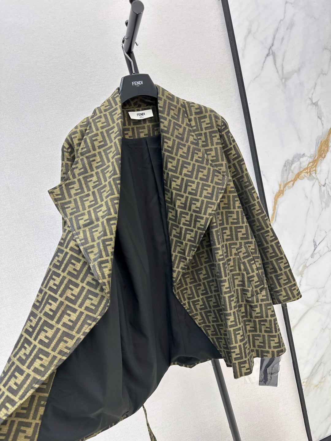 Fend 25fw jacquard coat