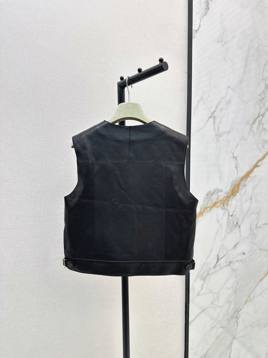 Herm 25fw leather vest