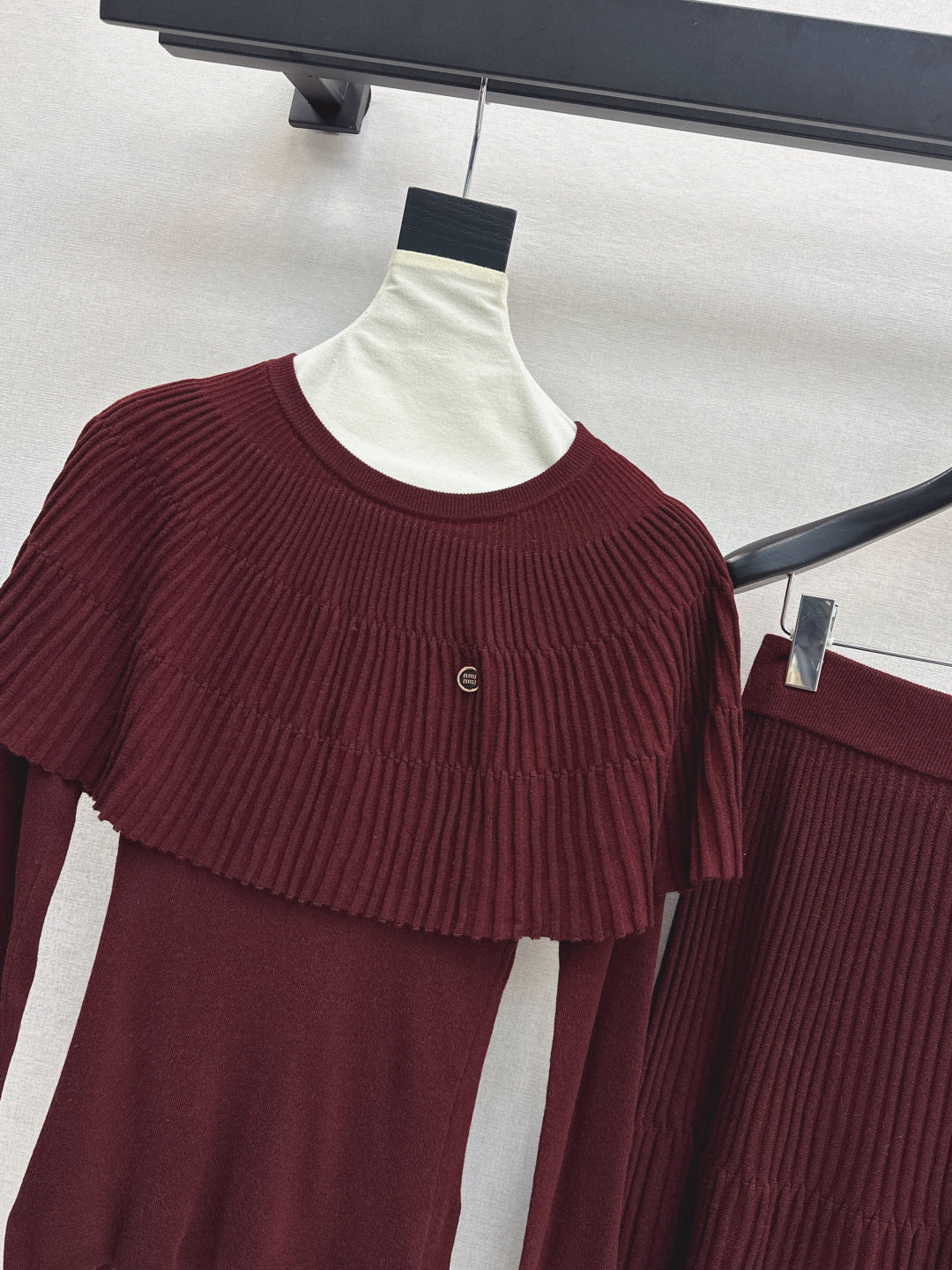 Miu 25fw knitted suit