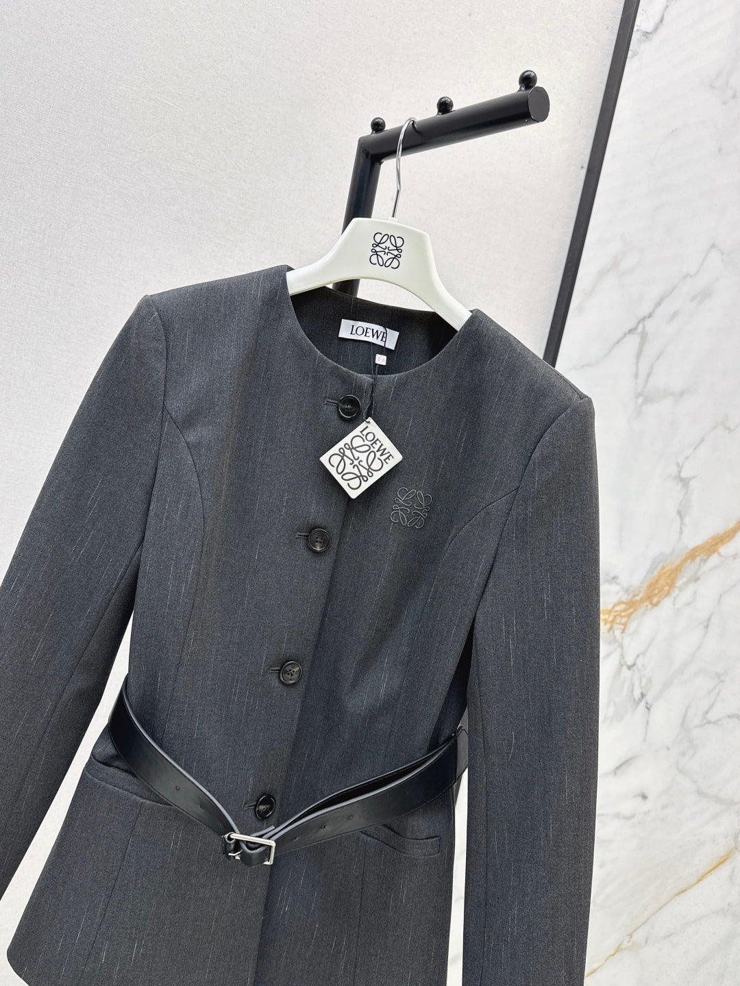 Loe 25fw belt jacket