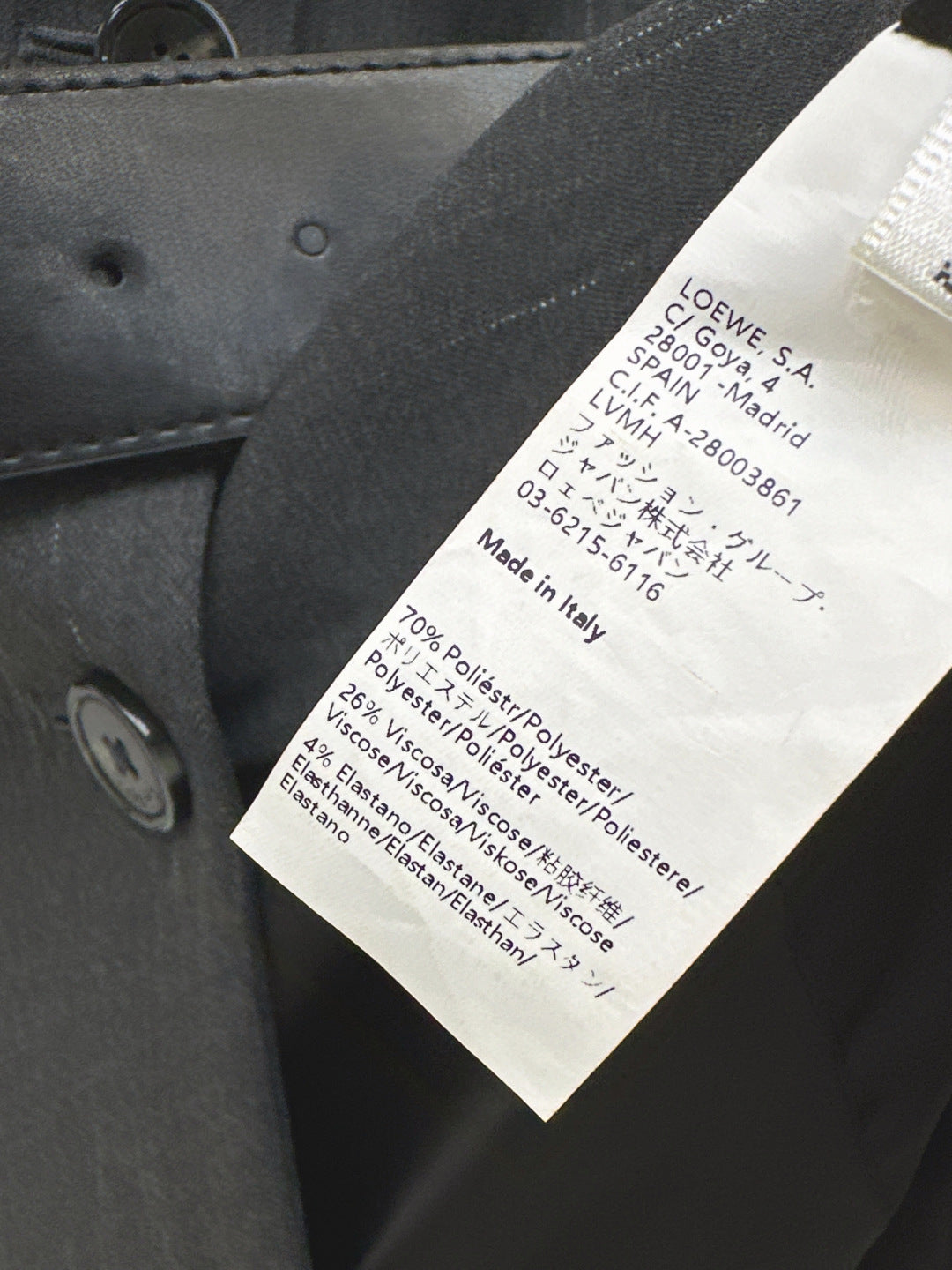 Loe 25fw belt jacket