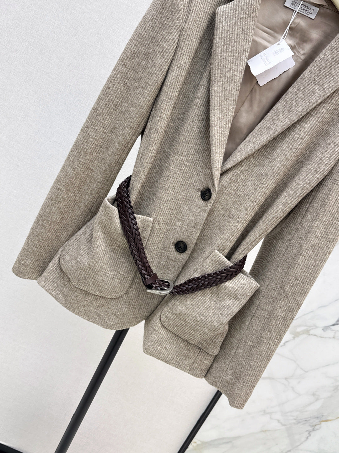 Brun 25fw belt blazer