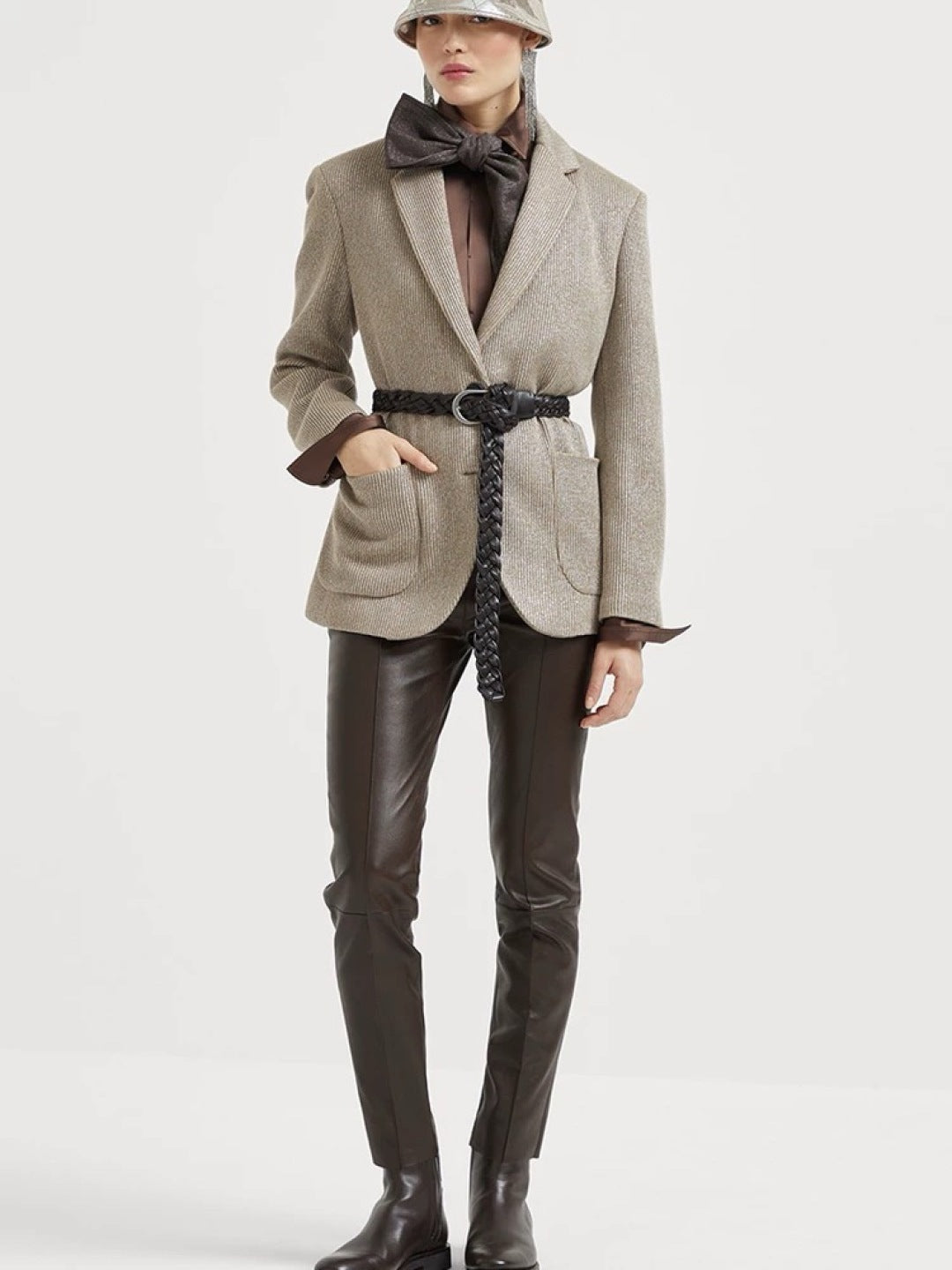 Brun 25fw belt blazer