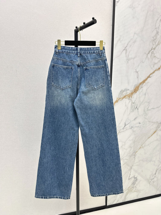 Chan 25fw rhinestone jeans