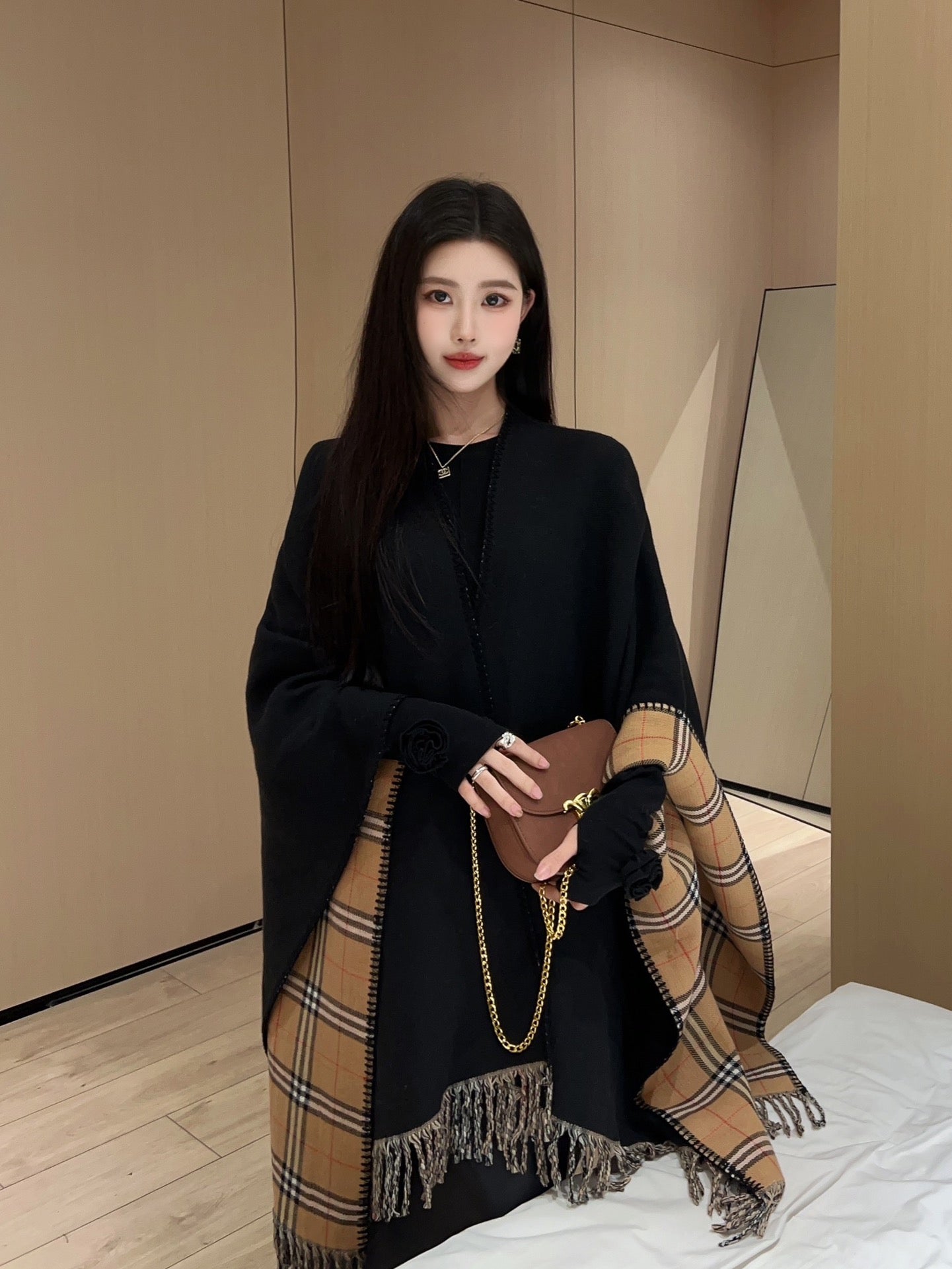 Bur 25fw cape shirt scarf