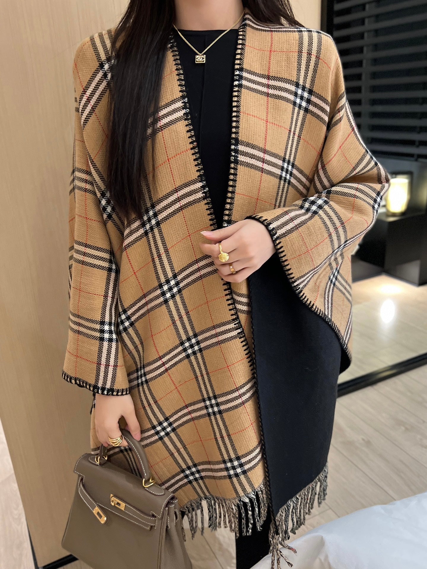 Bur 25fw cape shirt scarf