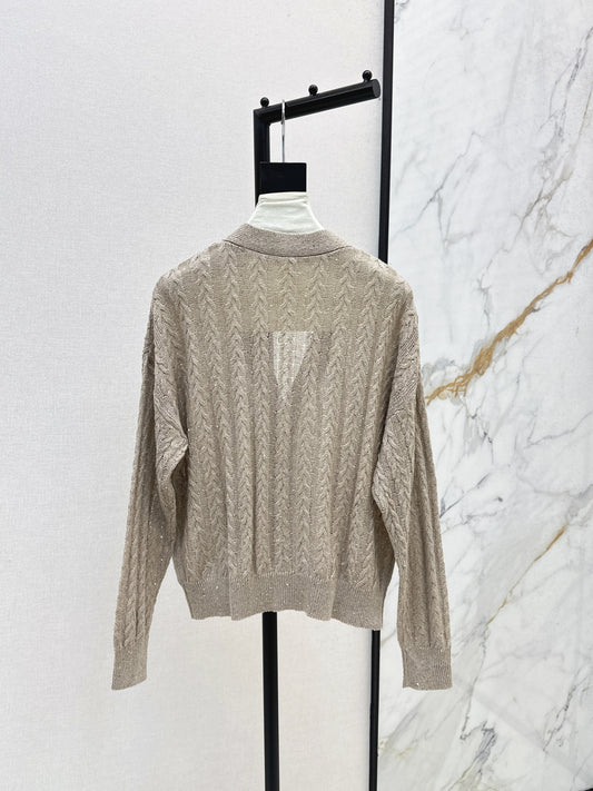 Brune 25fw beaded cardigan