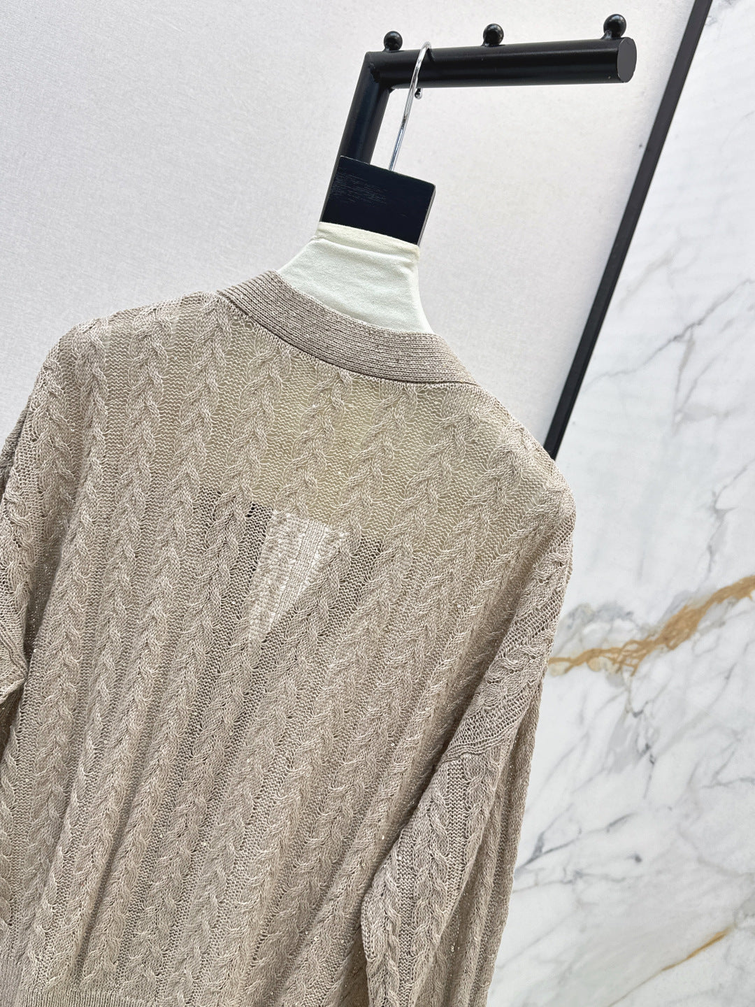 Brune 25fw beaded cardigan