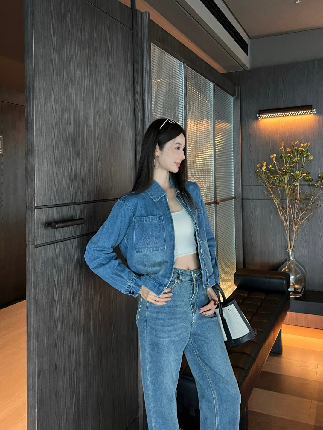 Loro 25fw embroidered jacket