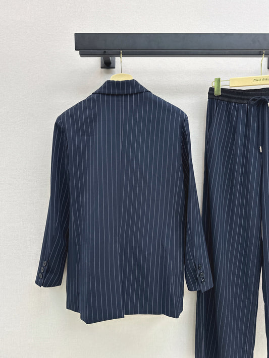 Miu 25fw striped blazer