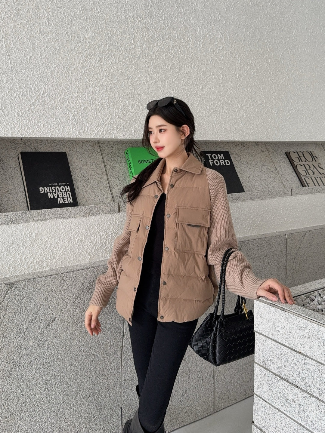 Brune 25fw knitted down jacket