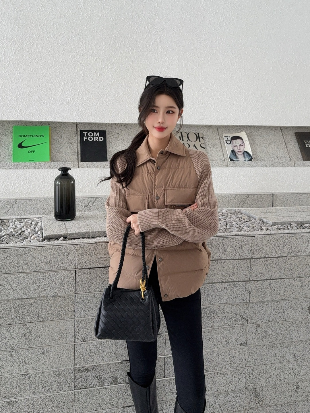 Brune 25fw knitted down jacket