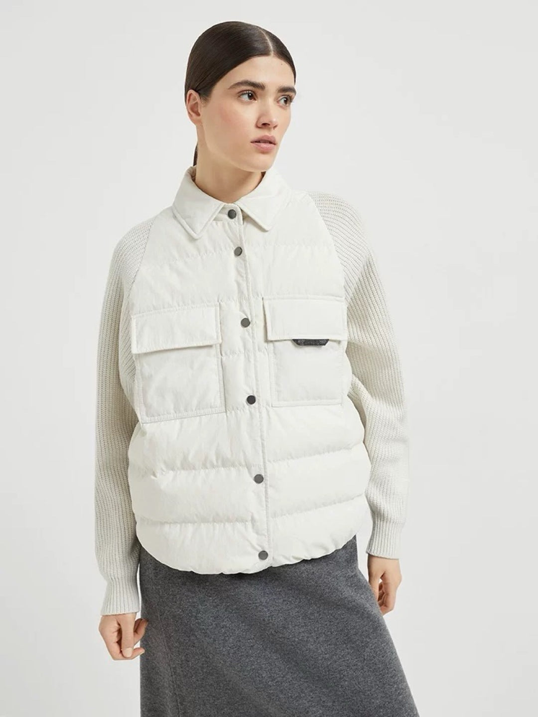 Brun 25fw knitted down jacket