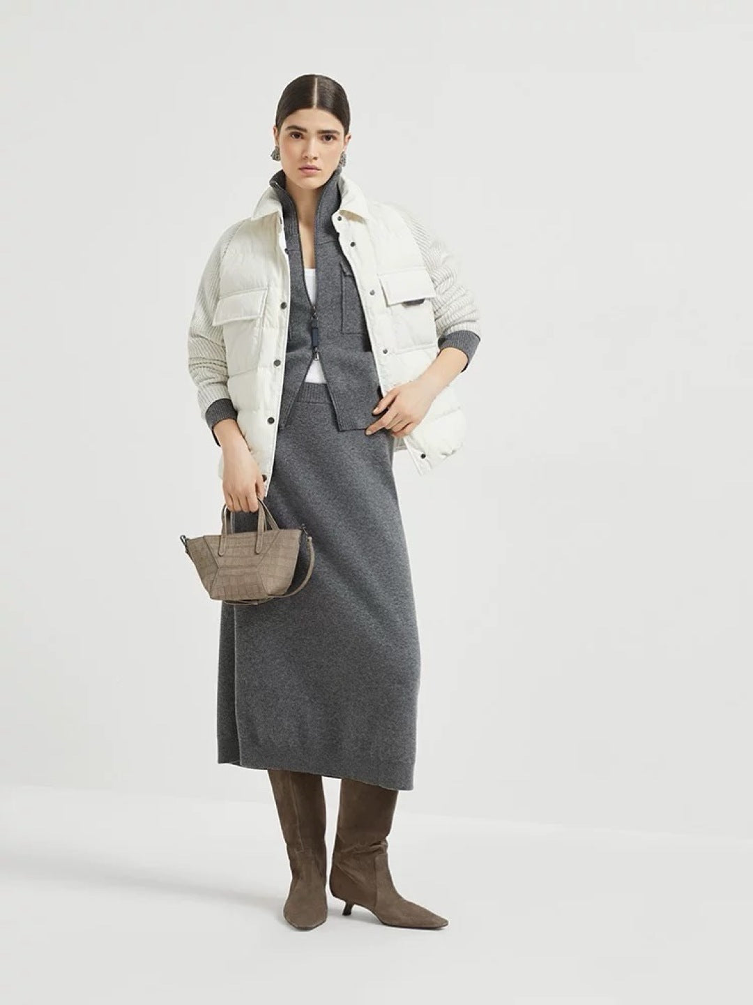 Brun 25fw knitted down jacket