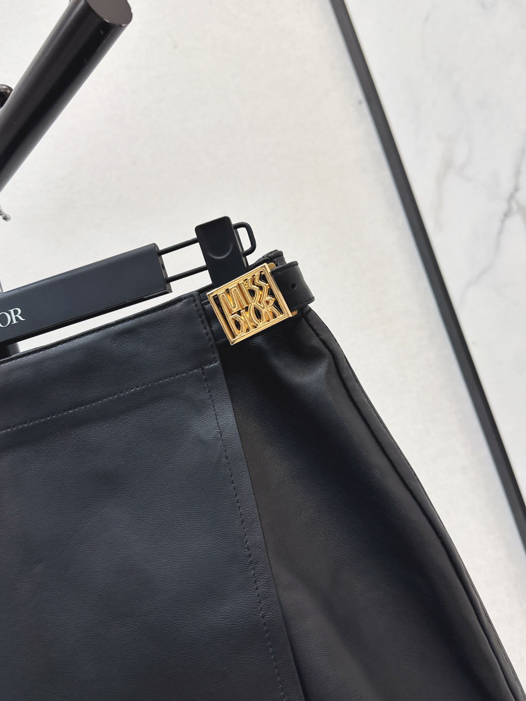 CD 25fw leather skirt