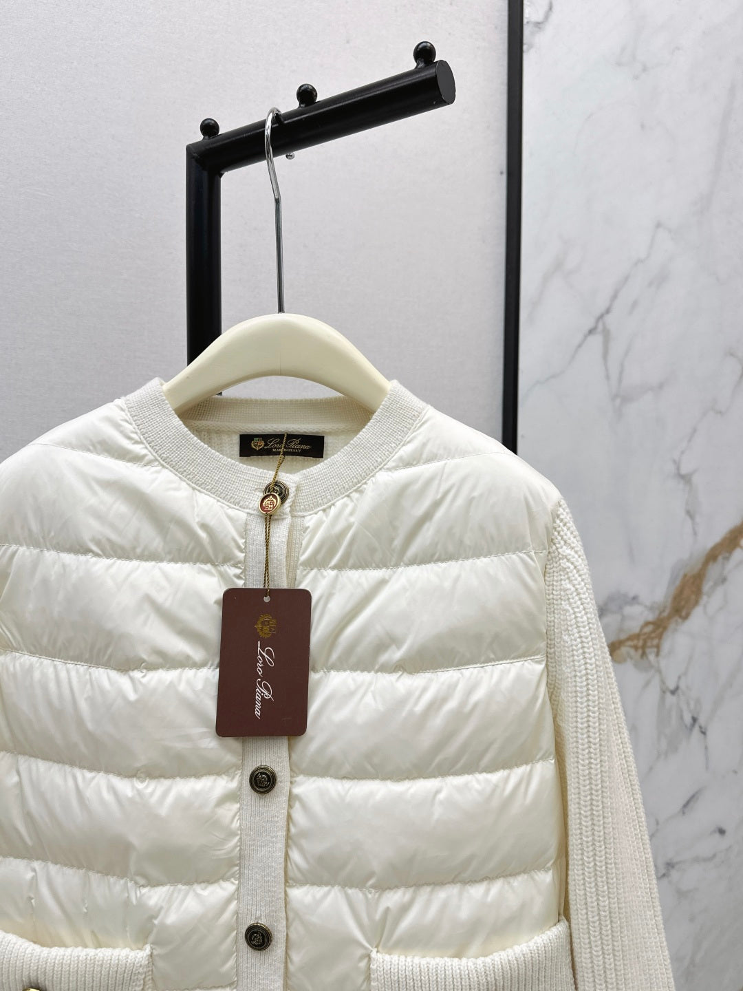 Loro 25fw patchwork down jacket