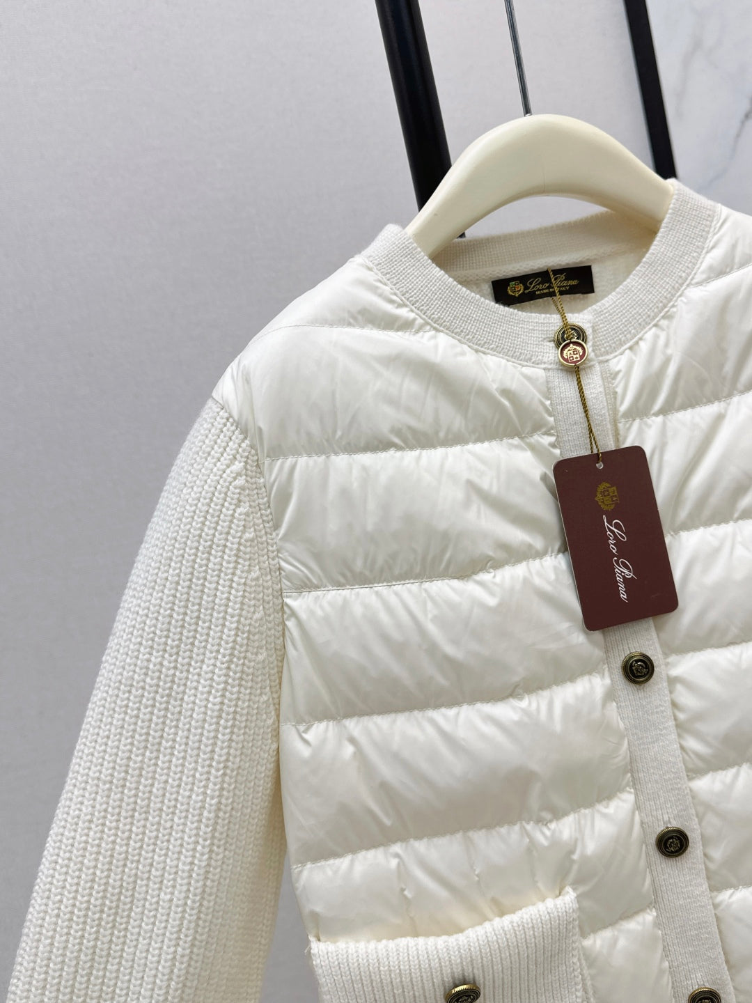 Loro 25fw patchwork down jacket