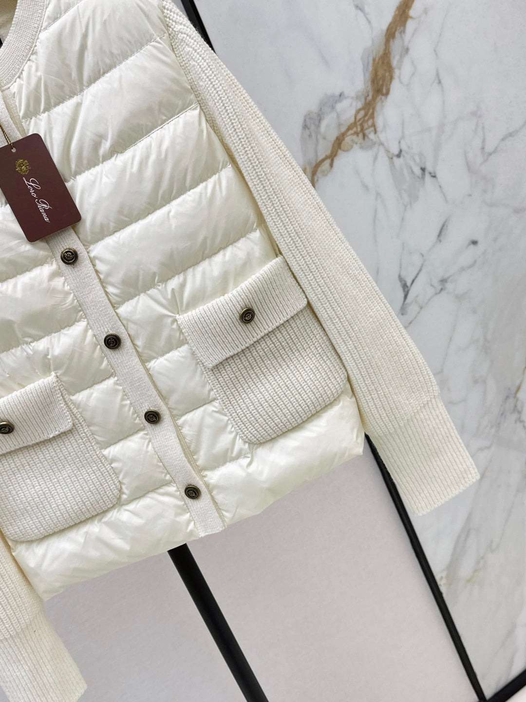 Loro 25fw patchwork down jacket