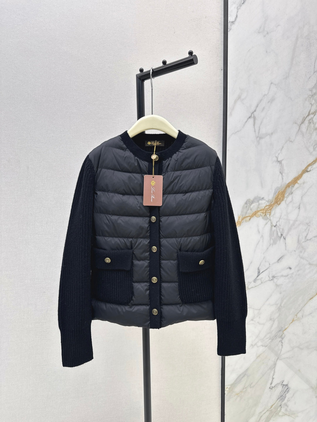Loro 25fw patchwork down jacket