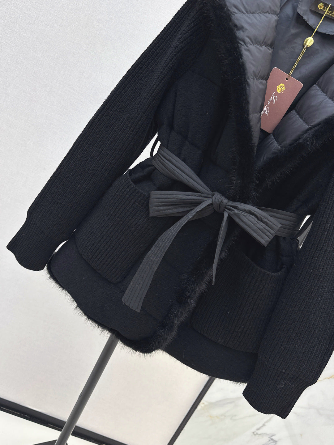 Loro 25fw patchwork down jacket