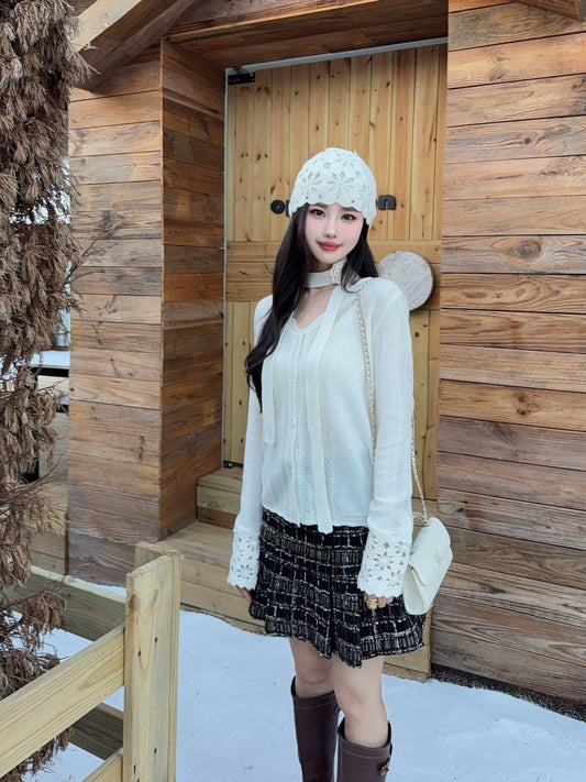 Chan 25fw cardigan hat set