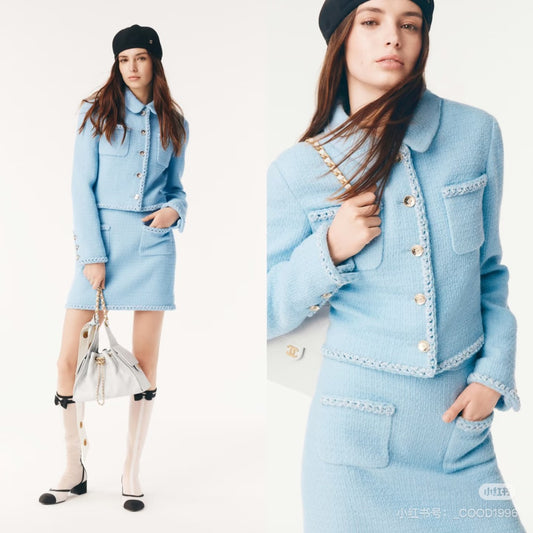 Chan 25fw woven tweed suit