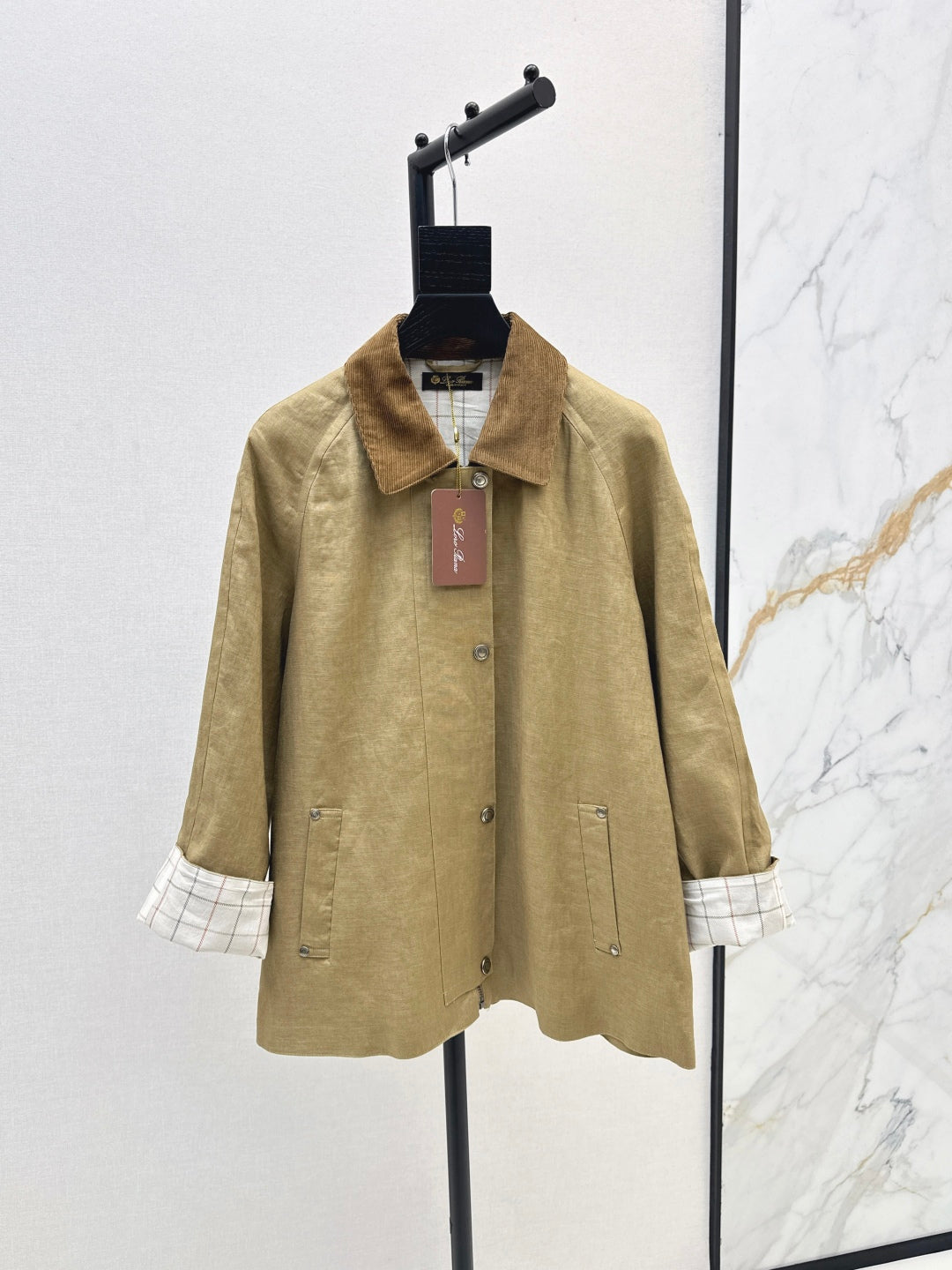 Loro 25fw lapel linen jacket