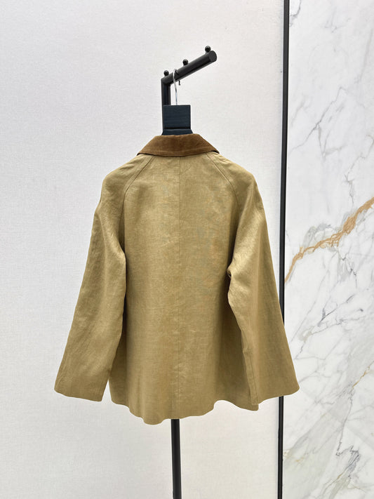 Loro 25fw lapel linen jacket