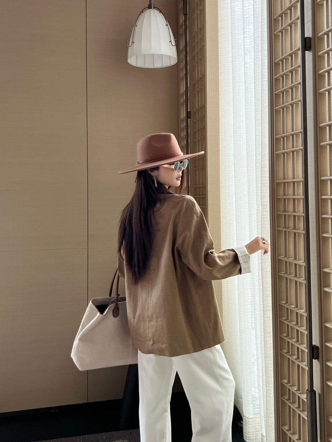Loro 25fw lapel linen jacket