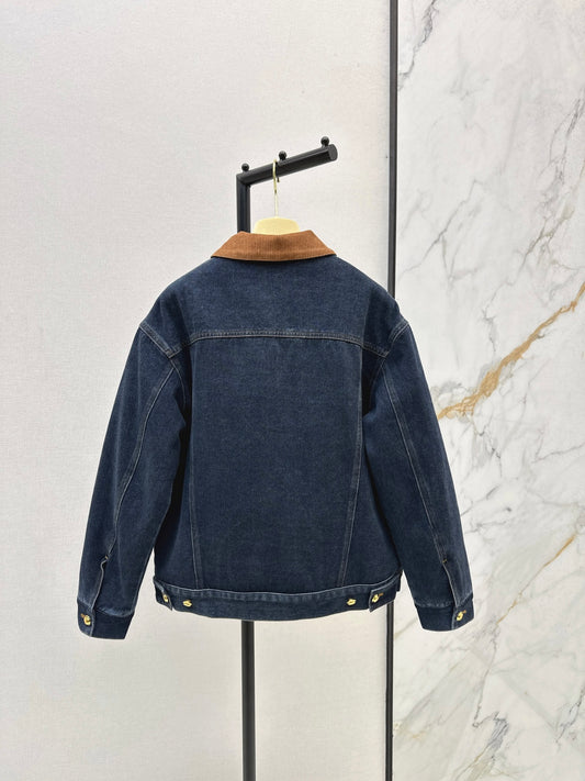 Miu 25fw denim padded jacket