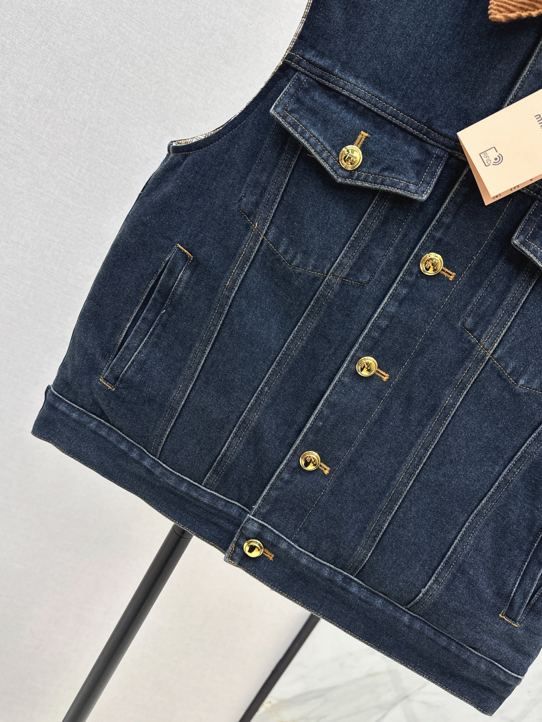 Miu 25fw denim padded vest