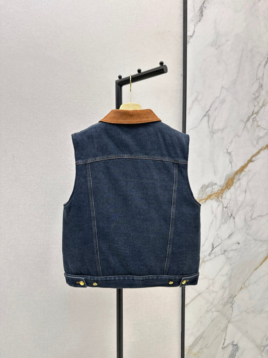 Miu 25fw denim padded vest