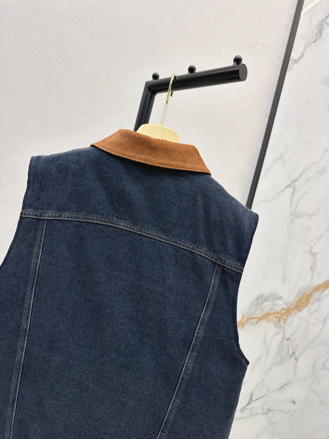 Miu 25fw denim padded vest