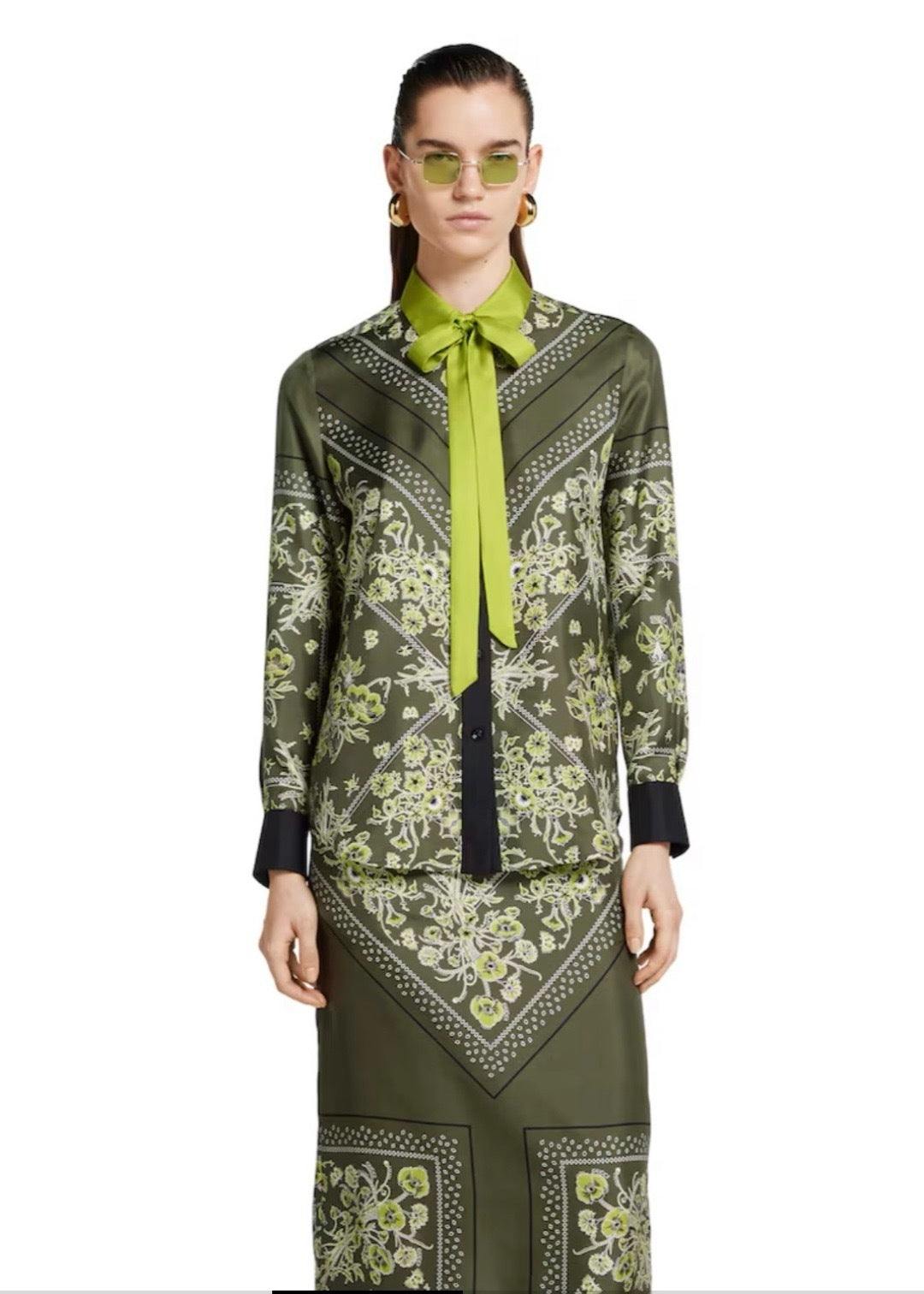 Guc 25fw floral shirt