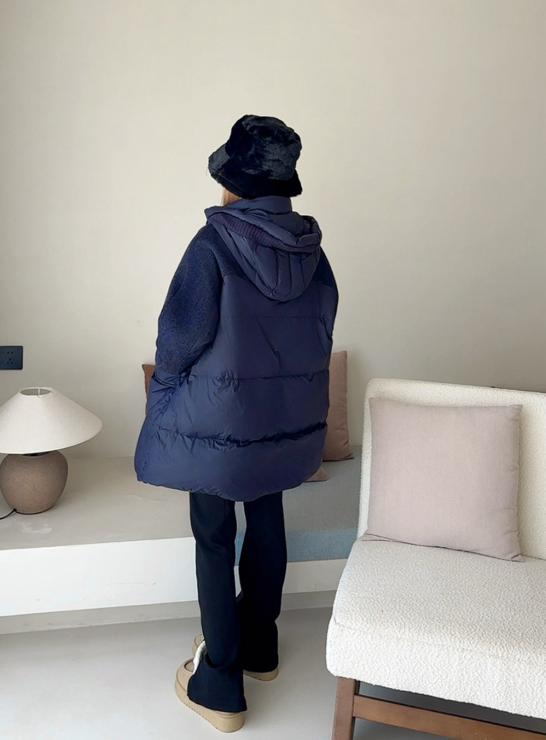 Max 25fw patchwork down jacket