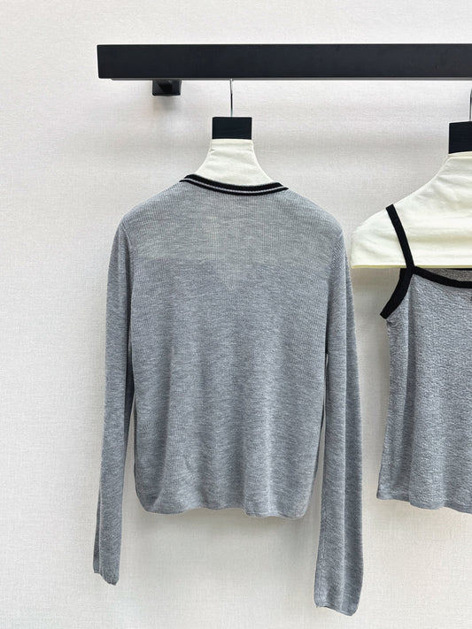 Herm 25fw Knitted vest cardigan