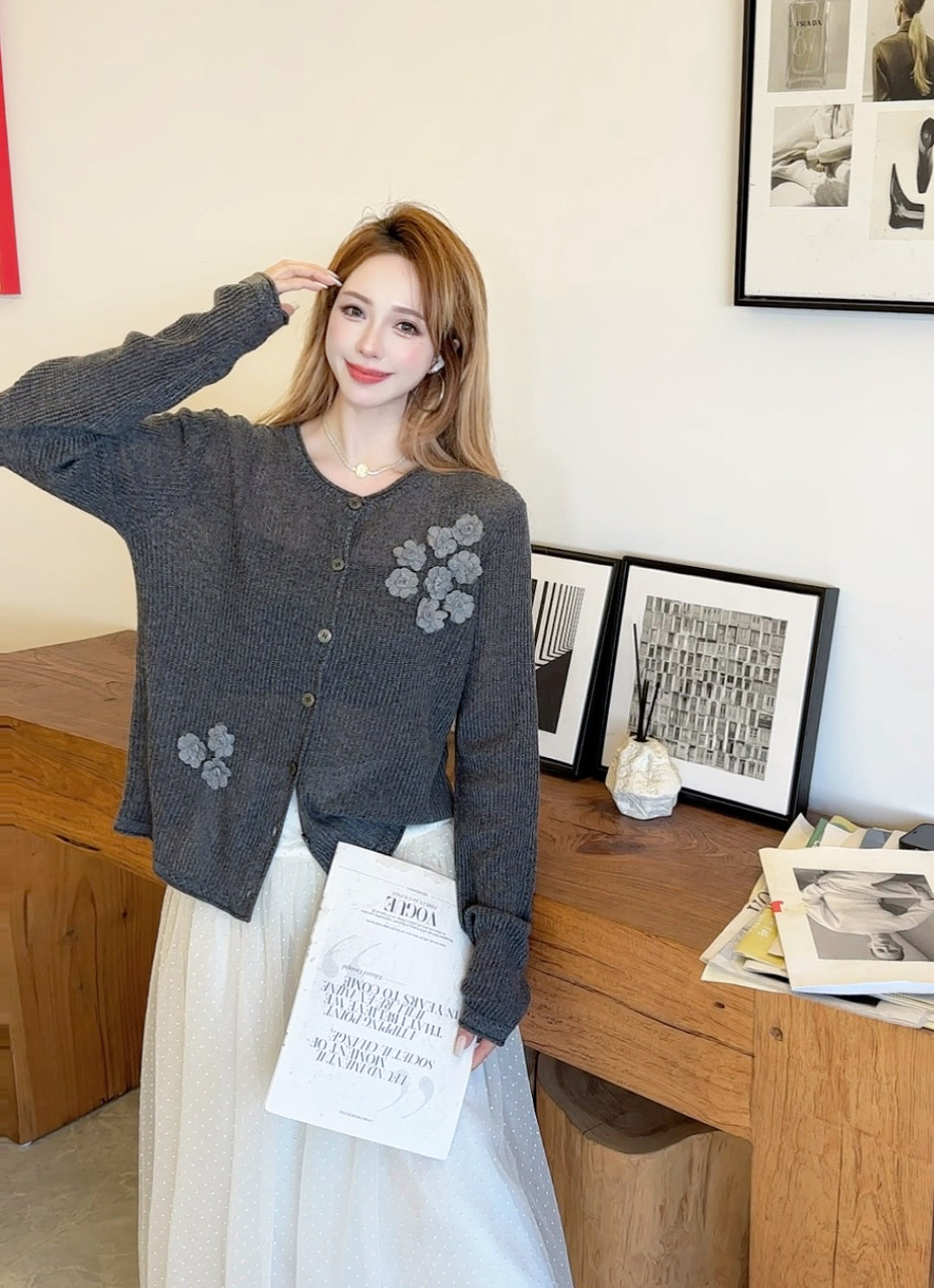 Chan 25fw knit cardigan