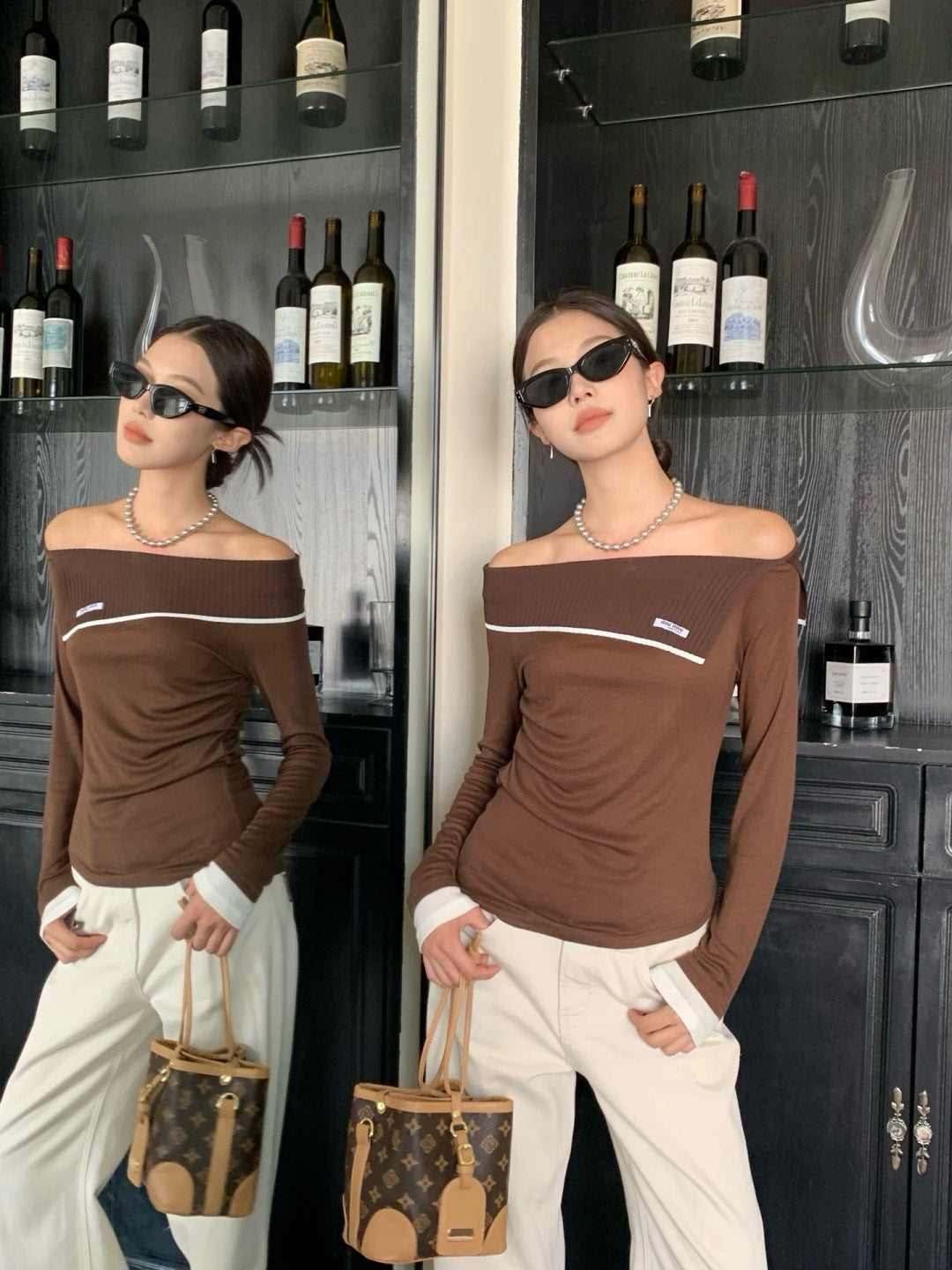 Miu 25fw off shoulder top