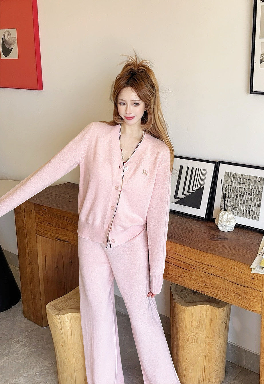 Bur 25fw knit suit