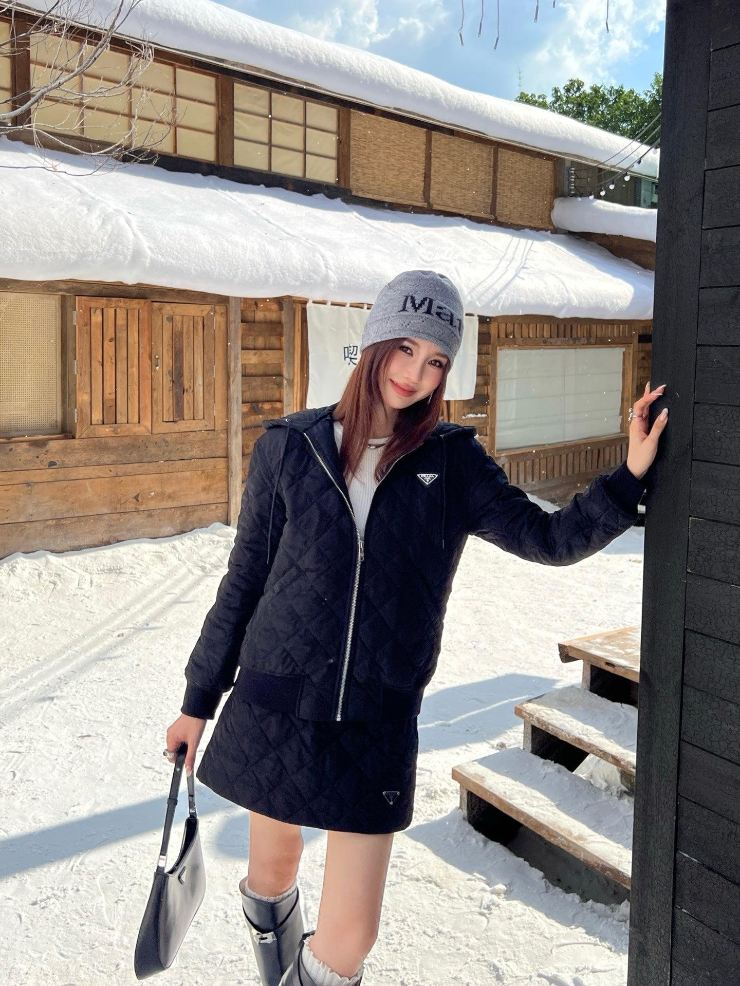 Prad 25fw short skirt