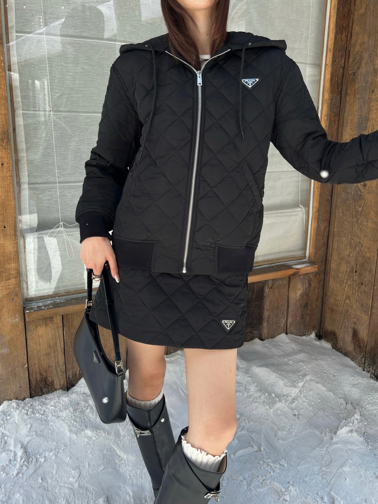 Prad 25fw short skirt