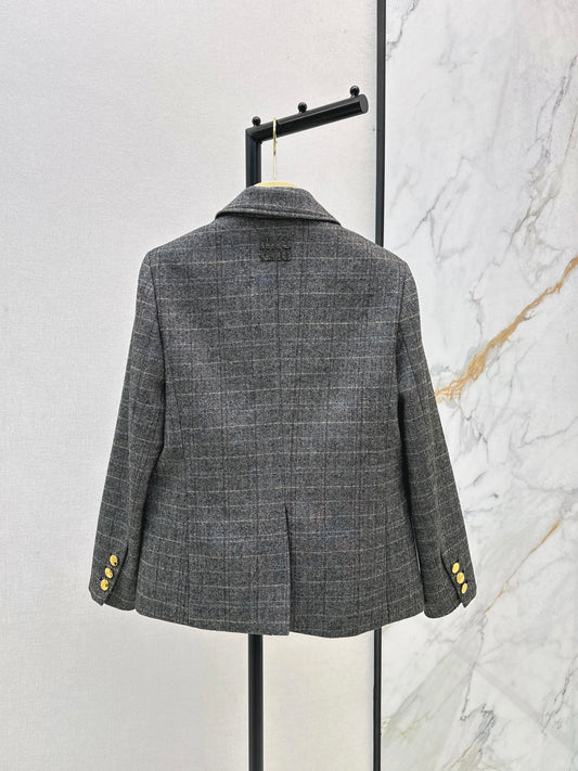 Miu 25fw plaid blazer