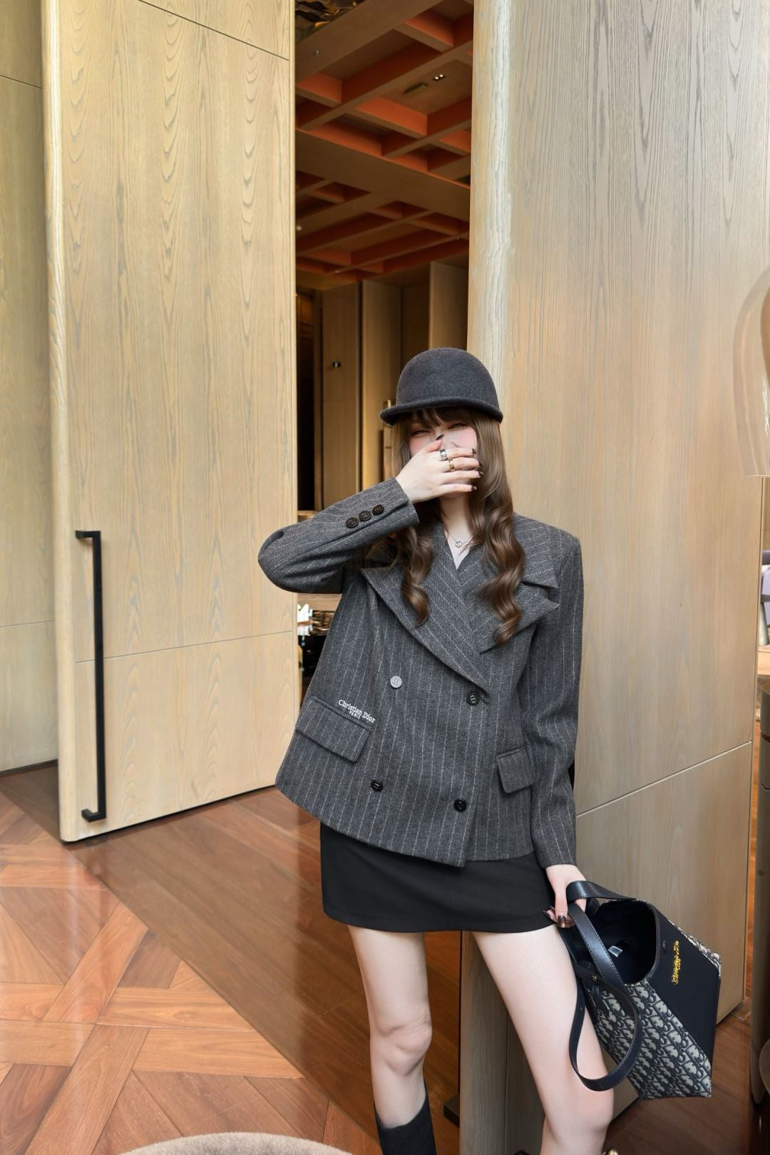 CD 25fw stripe blazer